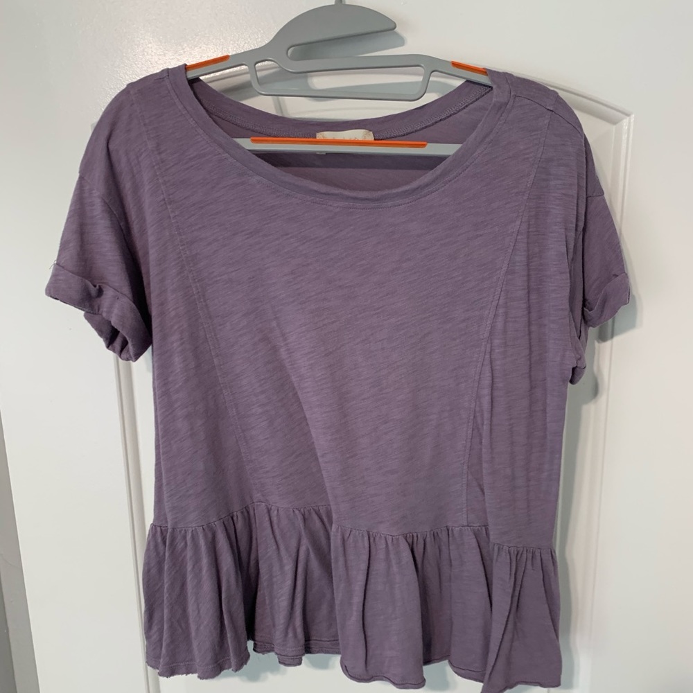 Purple peplum shirt